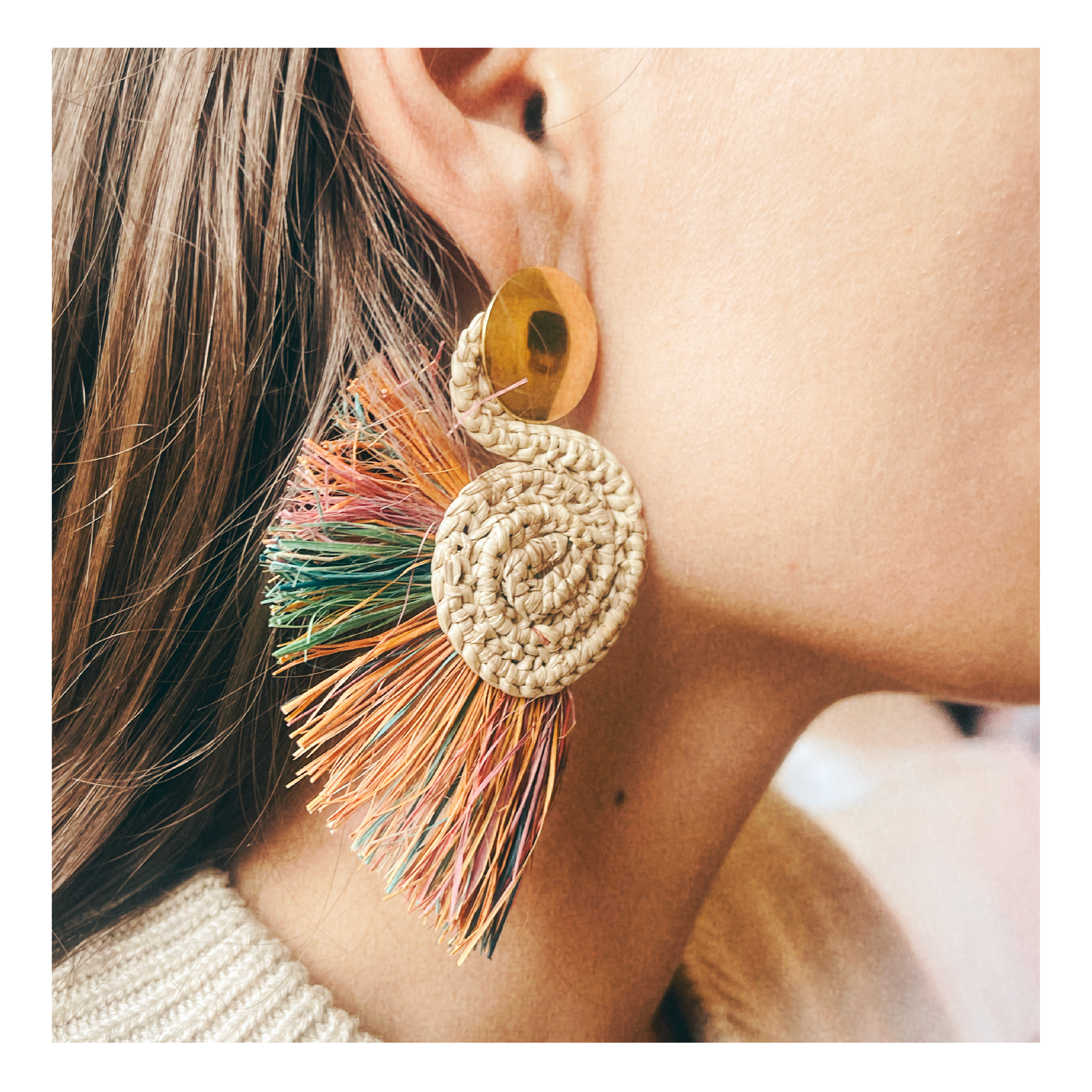 Aros flor de iraca
